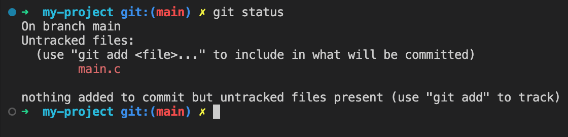 git status